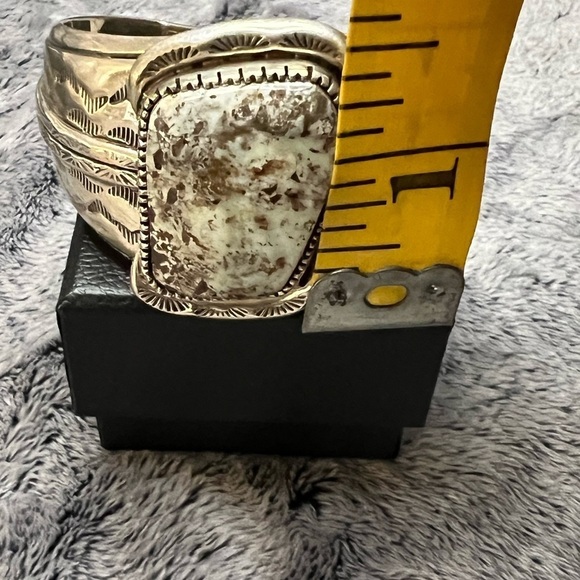 Wilson Padilla Wild Horse Turquoise Sterling Cuff - Picture 5 of 8